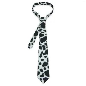 Bow Ties Cow Print Tie Black Spots Wedding Neck Cool Fashion For Male Graphic Collar Necktie Gift Idea