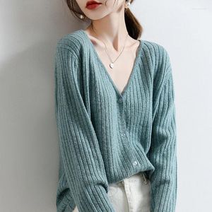 Women's Sweaters Korean-style Cardigan Jacket Soft And Skin-friendly Top V-neck Hollowed-out Fine-spun Knit Sweater