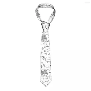 Bow Ties I Love Math Graph Necktie Men Slim Polyester 8 Cm Narrow Mathematics School Neck For Mens Suits Accessories Cravat Wedding