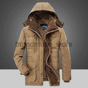 Men's Down Parkas Windproof Fleece Jacket Men Warm Thick Windbreaker Military Coats Winter Hooded Parkas Outerwear Overcoat High Quality Clothing J231019