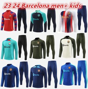 23 24 24 Barcelona Tracksuit Barca piłka nożna i dzieci ustawiają dorosłych chłopców Lewandowski Pedri Training Suit 2023 Barcelona Training Suit TrackSuits