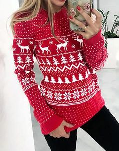 女性のセーター女性ファッションクリスマスパターンニットセーター2023秋の冬の長袖ハイネックカジュアル通勤