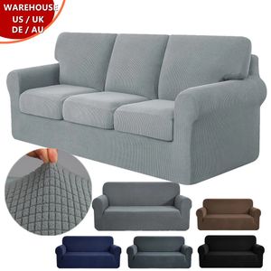 Sandalye kapsar Stretch jacquard kanepe 1 2 3 4 Seater Couch Oturma Odası Kalın Slipcovers Pets Çocuk Mobilya Koruyucusu 230819