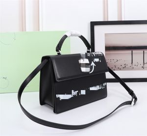 Black graffiti women handbag Fashion leather bag black straps black Shoulder multi purpose white bag