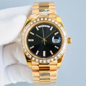 Diamantuhr für Herren, Business-Designeruhren, 40 mm, automatisches mechanisches Uhrwerk 2836, Edelstahlarmband, wasserdicht, hochwertige Armbanduhr Montre De Luxe