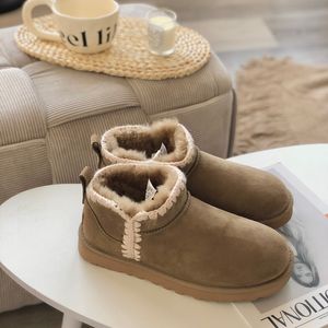 Ultra Mini-Schneestiefel, Designer-Damen-Australie-Plateau-Absatz-Knöchel-Wildleder-Wolle-Pelz-Stiefel, Tasman-Hausschuhe, Winter-Ourdoor-Booties, Größe 35–40