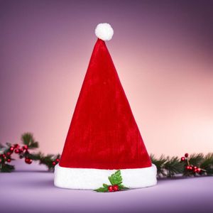 Christmas Hat Fashion For Kids And Adults Decorative Accessories Party Supplies High-end Gold Velvet Comfortable Soft Plush Brim Adult Christmas Hat