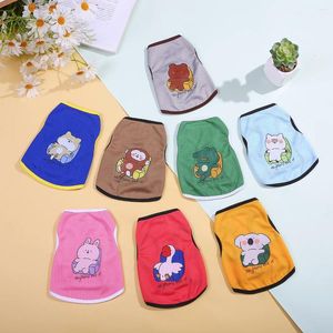 Cão vestuário doce cor pequenos cães colete teddy chihuahua respirável filhote de cachorro sem mangas camiseta para gatos traje verão roupas para animais de estimação yorkshire