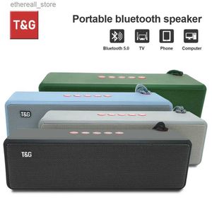 Mobiltelefonhögtalare TG271 Bluetooth -högtalare Portabla trådlösa högtalare 5.0 Subwoofer Högtalare Vattentät utomhus Bass Column Sound Box USB TF FM Q231021