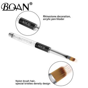 Makeup Tools Bqan Ombre Brush UV Gel Nail Rhinestone Handle målning Pen Ritning Gradient Black Art 231020