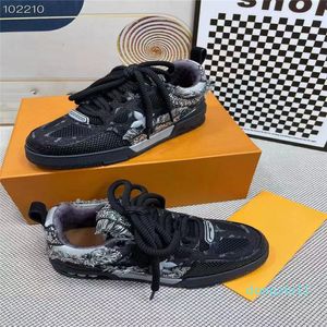 2023 Novo Designer Sapatos de Skate Trainer Maxi Sneaker Moda Cadarço Beading Plump Casual Sapato de Luxo Mulheres Homens Plataforma de Couro Sapatilhas Tamanho 35-45