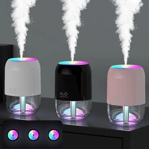 Steamer USB Cool Mist Sprayer Portable 300ml Electric Air Humidifier Aroma Oil Diffuser with Colorful Night Light for Home Car 231020