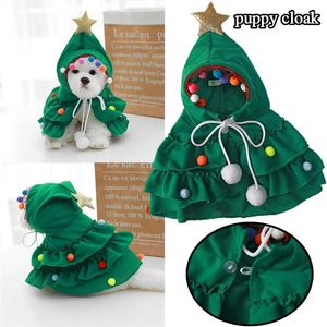 Ropa para perros Invierno Capa para mascotas Disfraz de Navidad Perros Ropa Árbol Cabo Mantón Transformado Festival Cachorro