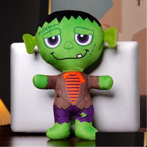 2023 Halloween Peluche Bambola di zucca Scheletro di vampiro Divertente cuscino decorativo Dhwdu