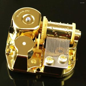 装飾的な置物Softalk Music Box Accessory 18 Note Sankyo Goldメッキのムーブメント別の曲から選択する