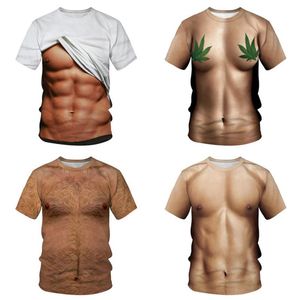 Qnpqyx nowa koszulka streetwear costium dla mężczyzn t koszule kobiety zabawny mięśnie man cosplay 3D drukowane koszulki letnie koszulki fitness Who299n