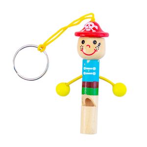 DHL Cartoon Holz Pfeife Spielzeug Party Favor Kinder Blasinstrument Baby Pfeife Kindergarten Preis Kleines Geschenk 1020