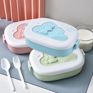 Bento Boxes Cute Lunch Box per bambini Scomparti Microwae Lunchbox Bambini Kid Scuola Campeggio esterno Picnic Contenitore per alimenti Portatile 231019