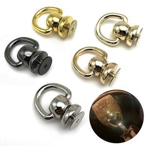 Accessori per parti di borse Borchie a sfera in lega di zinco Rivetti Anello a D per borsa a tracolla in pelle Chiodo artigianale Vite a perno Chicago 360 Ruota il pulsante della testa della sfera 231020