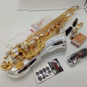 Sassofono tenore professionale nuovissimo T-9937 Sax tenore professionale argentato nichelato con custodia accessoria