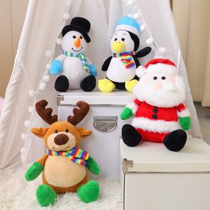 New Christmas plush toy Santa Claus holiday gift cute snowman plush doll wholesale free UPS/DHL