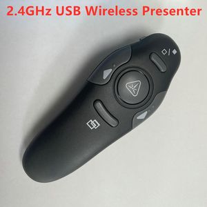 Yeni 2.4GHz USB Kablosuz Sunucu Işık Kırmızı Lazer İşaretçileri Kalem USB RF Uzaktan Kumanda PPT PowerPoint Sunum Sayfası Yukarı/Aşağı