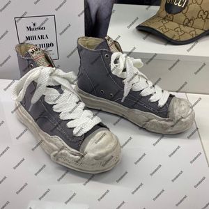 Maison Mihara Yasuhiro Hank över färgad original Sole Canvas sneaker för herrmmy sneakers Mens Vintage Like Skates Shoes Womens Casual Boots Women's Washed Sports Boot Boot Boot Stövel