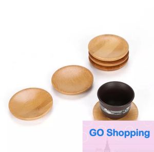 Classic Creativity Natural Bamboo Small Round Dishes Rural Amorous Feelings Wooden Sauce and Vinegar Plates Tableware Plate Tray C0504