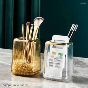 Förvaringslådor Nordic Makeup Brush Holder Test Tube Eyebrow Pencil Organizer Jar Jewelry Cosmetic Box Desktop Stationery