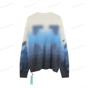 Designer Sweaters Offs White Winter Ofs Hoodie Jacket Loose Coat Pullovers Sweatshirt Men Woman Couples Casual Wool Cashmere Hippocampus Gradient Long Sleeve HOHH