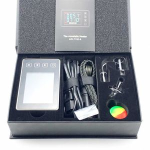 Quartz Banger Touch PID Controlador Enail Kit E nail Enail controlador de temperatura elétrico dab nail box 14mm 18mm 2 em 1 com aquecedor de bobina 25mm ADL 7100-A