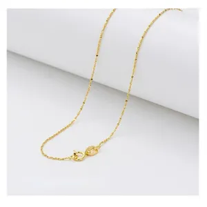 Correntes 1mm fino 925 prata esterlina ouro cor céu estrela link colar para mulheres meninas jóias colares kolye collier 40cm 45cm
