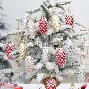 Christmas Decorations Christmas Painted Pine Ball Christmas Tree Decoration Home Pine Pendant Christmas Decoration Navidad National x1020