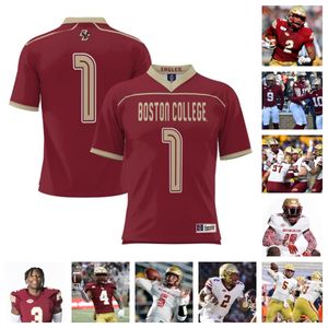 2023 Boston College Eagles Football Jersey 99 Gilbert Tongrongou 82 Ismael Zamor 32 Jay Brunelle 86 Charlie Gordinier 97 ERYX Daugherty 1 Elijah Jones