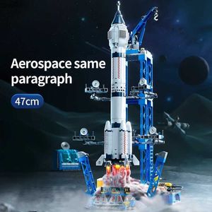 Blöcke ToylinX Launch Center Lunar Lander Modellbausteine Raumschiff Raumhafen Figur Shuttle Rakete Steine Konstruktionsspielzeug R231020