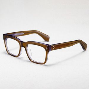 Optiska glasögon för män Kvinnor Retro Designer JMM TRRX Fashion Two-Color Acetate Fiberglas Frames European och American Style Anti-Blue Light Lens Plate with Box