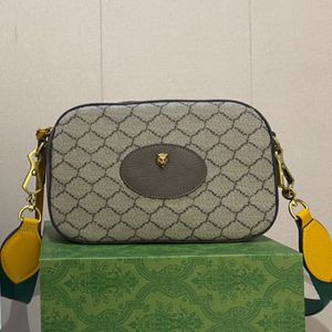 Роскошная дизайнерская классическая сумка через плечо с камерой Ophidia Tiger, итальянская винтажная мужская сумка с двойным письмом, сумка через плечо, роскошная холщовая сумка в стиле ретро, мужская сумка-багажник