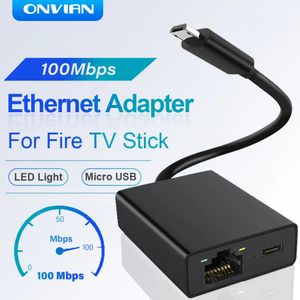 Wi-Fi Finders Onvian Ethernet-адаптер для Fire TV Stick, внешняя сетевая карта 100 Мбит/с для 4K Micro to RJ45 231019