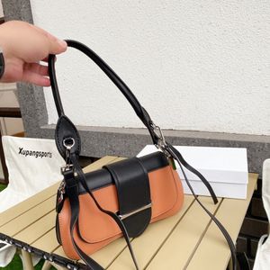 Designers de luxo Itália Marca Sidonie Bolsas de ombro de dois tons de alta qualidade Bolsas de couro genuíno Moda Bestselling Mulheres Crossbody Bolsa Clássica Des l14O #