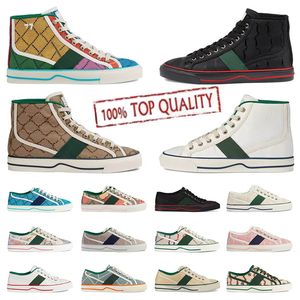 Tennis 1977 Canvas Shoes Jumbo sneaker Designers Womens Shoes Italy Green and Red Web Stripe Rubber Sole Luxurys Stretch Cotton Low Top Mens