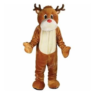 Performance Cute Reindeer Mascot Costume Top Quality Halloween Fancy Party Dress Cartoon Character Outfit Suit Carnival Unisex Outfit