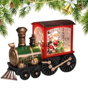 Christmas Decorations Snow Globe Christmas Decoration Battery Operated Snow Globe Lighted Train Decoration Indoor And Outdoor Decors For Living Room x1020