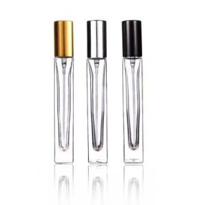 10ml quadrado favor mini vidro transparente óleo essencial perfume garrafa spray atomizador portátil viagem recipiente cosmético frascos de perfume