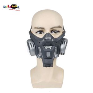 cosplay Eraspooky Steampunk Gas Mask Cosplay Prop Halloween Costume for Adult Men Latex Maskscosplay