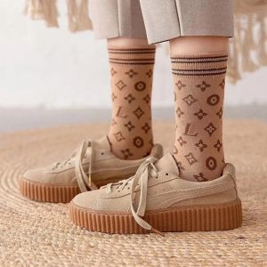 Designer Mens Womens Sock 5 Pair Luxe Sports Winter Mesh Letter Printed Socks Embroidery Cotton Man Woman With Original Box