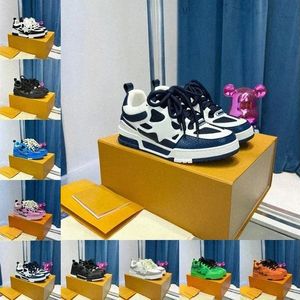 أحذية غير رسمية مصمم رجال Skate Skate Sneakers المدربين المطاط منصة أحذية رياضية متعددة الألوان متماس