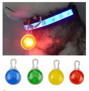 Colar de pingente de gato de cão de estimação piscando brilhante segurança led pingente de segurança colar de luz noturna pingente por transporte marítimo g1020