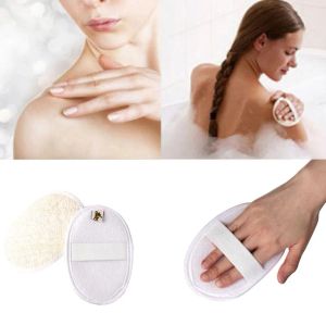 Mjuk exfolierande naturlig loofah svamp remmen badhandtag pad duschmassage skrubber borste hud kropp baddar spa tvätt acces all-match sår