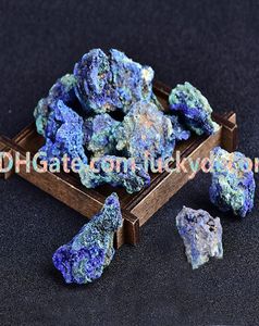 100g Small Irregular Natural Raw Blue Azurite Geode Gemstone Malachite Chessylite Crystal Stone Mineral Specimen Rough Azurite Dru3238440