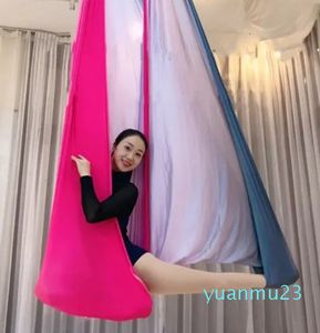 Direnç Bantları Elastik Metrerler Hava Yoga Hamak Uçan Salıncak Yoga Eğitimi Yoga Kemeri İçin Son Çok Fonksiyon Antigravity Yoga Kemerleri